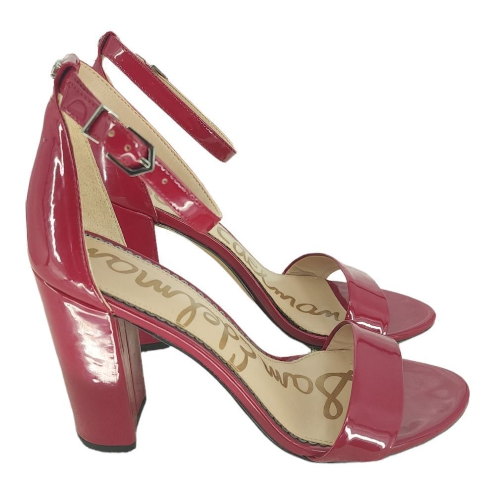 Sam Edelman Siize 7.5 Magenta Yaro Ankle Strap Block Heel